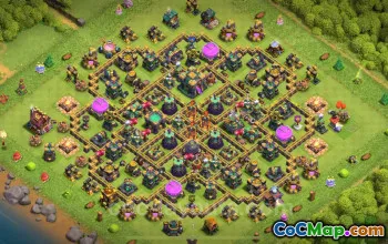 Best TH14 Hybrid Base with Link | Anti Everything 2025 Clash of Clans #52470