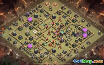 Best TH14 Hybrid War Base with Link for Clash of Clans #21721