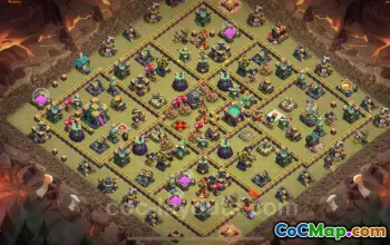 Meilleure base de guerre TH14 2024 : Anti Everything avec Link #17741
