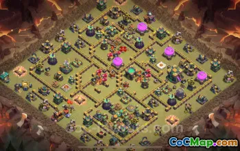 Meilleure base de guerre TH14 2024 – Lien de base hybride et CWL #17738