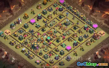 Best TH14 War Base 2025 | Anti 3 Stars & Defense Link #52466