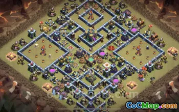 Best TH14 War Base: Anti Air & Electro Dragon Link #21628