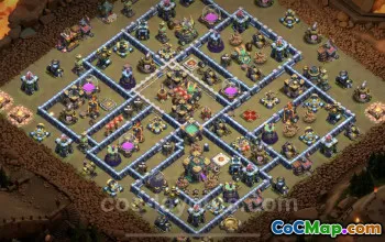 Best TH14 War Base: Anti-Everything Defense with Link #26098