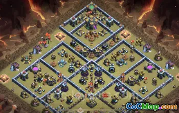 Best TH14 War Base: Anti-Everything for Clash of Clans #21686