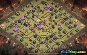 Best TH14 War Base Copy: Anti Air & Electro Dragon Link #21564