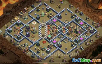 Best TH14 War Base Copy - Anti Everything Hybrid Layout #21663