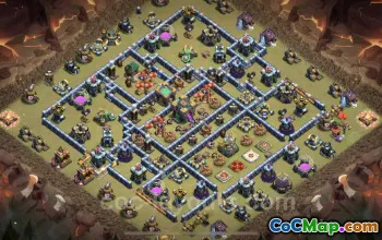 Best TH14 War Base Link - Anti Everything Defense Guide #26138