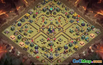 Meilleurs liens de base de guerre TH14 2024 | Hôtel de ville 14 Stratégies CWL #17730