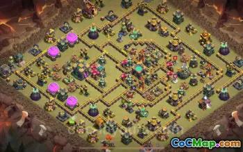 Best TH14 War Base with Link 2025 | Anti Everything Town Hall 14 #52319