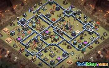 Best TH14 War Base with Link - Anti Air / Electro Dragon #26051
