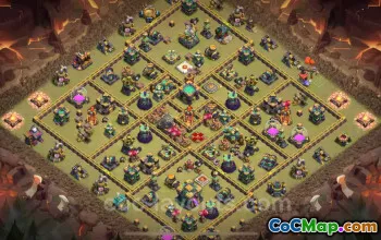 Best TH14 War Base with Link | Anti-Everything Defense #26026