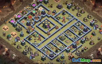 Best TH14 War Base with Link - Anti Everything Defense #26151