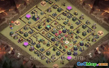 Best TH14 War Base with Link - Clash of Clans CWL Copy #26008