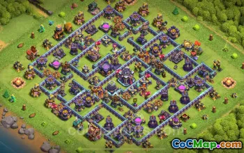 Best TH15 Anti 3 Stars Base with Link | Electro Dragon Defense 2025 #49552