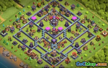 Best TH15 Anti 3 Stars Base with Link | Hybrid 2025 #48584