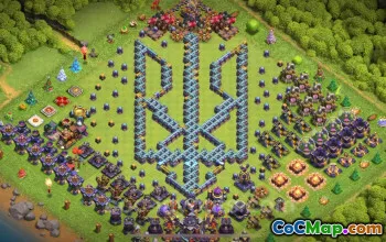 Best TH15 Funny Troll Bases & Art Links - COC #26156