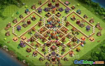 Best TH16 Anti 2-Star Base with Link | COC 2025 Defense #52476