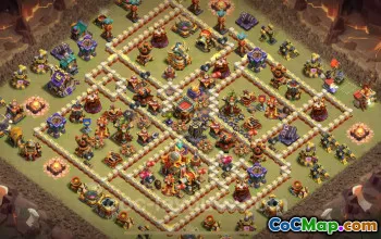 Best TH16 Anti 3-Star War Base with Link 2025 | Clash of Clans #52516