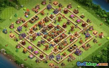 Best TH16 Anti 3 Stars Base with Link | Hybrid Defense 2025 #52465