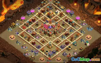 Meilleure Base de guerre TH16 Anti 3 étoiles 2024-lien de Base à #17756
