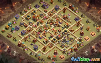 Best TH16 Anti 3 Stars War Base with Link 2025 | Clash of Clans #52307
