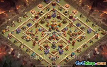 Best TH16 CWL War Base with Link 2025 | Anti 3 Stars Defense #52484