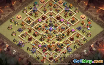 Best TH16 War Base with Link 2025 – Anti Air & Electro Dragon #52464