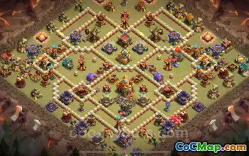 Best TH16 War Base with Link | Anti 2 Stars 2025 - Clash of Clans #50776