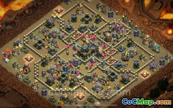 Best TH17 Anti 2 Stars War Base with Link | Hybrid 2025 #52517