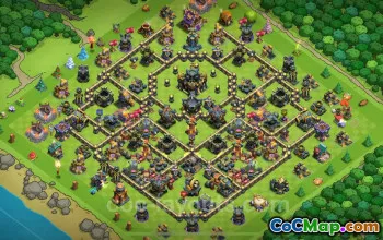 Best TH17 Anti 3 Stars Base with Link | Hybrid 2025 Clash of Clans #52414