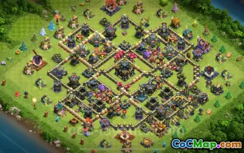 Best TH17 Anti 3 Stars Base with Link | Hybrid Defense 2025 #48574