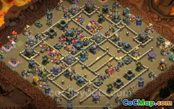 Best TH17 Anti 3 Stars War Base with Link | Hybrid CWL 2025 #52417