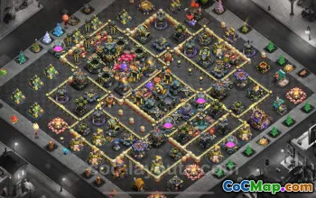 Best TH17 Base with Link | Hybrid Anti Everything 2025 - Clash of Clans #50906