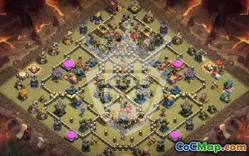 Best TH17 Clash of Clans Base Layouts with Copy Link #53230