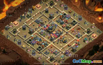 Best TH17 War Base 2025: Anti Air & Electro Dragon Copy #26741