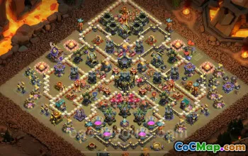 Best TH17 War Base 2025 - Anti Air/Electro Dragon Link #25985