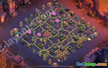 Best TH17 War Base Hybrid Layout 2025 #55452