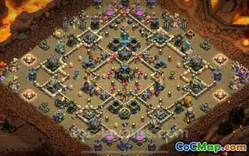 Best TH17 War Base with Link 2025 | Anti 2 Stars & Defense Copy #50896