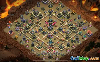 Best TH17 War Base with Link 2025 | Anti Everything Defense #48576