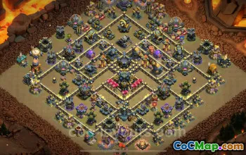 Best TH17 War Base with Link 2025 | Anti Everything & Defense #52320