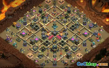 Best TH17 War Base with Link | Anti 2 Stars, Air & Electro 2025 #50898