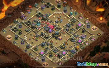 Best TH17 War Base with Link | Anti 2 Stars Hybrid CWL 2025 #50899