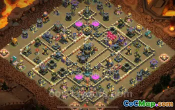 Best TH17 War Base with Link | Anti-Everything Hybrid 2025 #50907