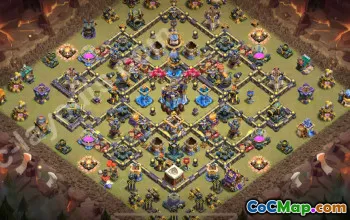 Best TH18 Anti 2 Stars War Base 2025 #55476