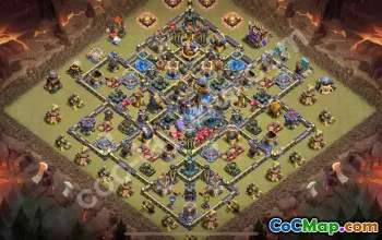 Best TH18 War Base Hybrid with Link 2025 #57497