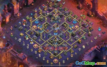 Best TH18 War Base Layout - ID 5sm8r #57356