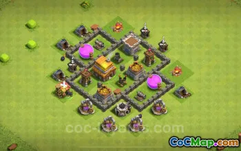 Migliore base TH4 Anti 2 Stars 2024 - Ibrida con collegamento n. 18033