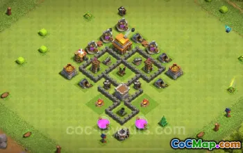 Miglior base TH4 Anti 3 stelle con Link 2024 - Municipio 4 #18024