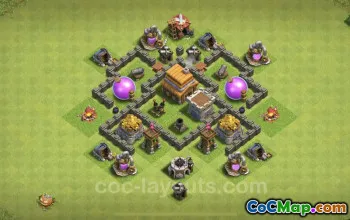 La migliore base TH4: design anti-bottino e anti-aereo imbattibile n. 18063