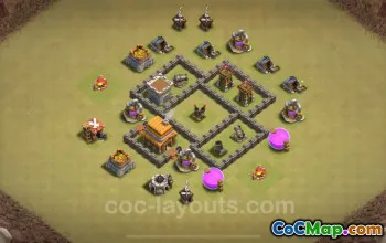 Best TH4 War Base 2024: Anti-Air, Link & Copy Strategy #18003